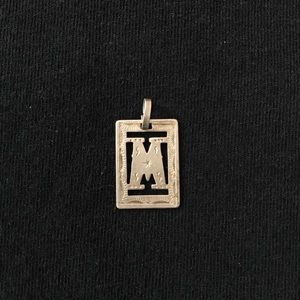 Sterling Silver 925 Letter M pendant